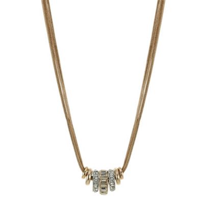 Designer rose gold rhondel necklace
